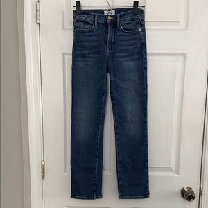 Frame Denim Le High Straight Jeans in Bestia